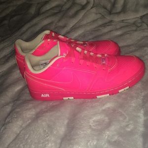 Hot pink Nike Air Force low